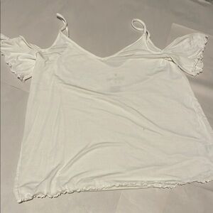 American Eagle Outfitters White Flutter Sleeve Camisole